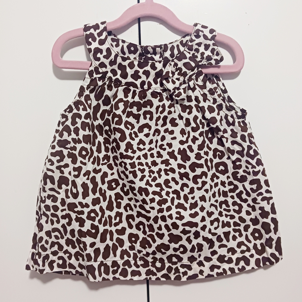 Carter's Brown and White Animal Print Top